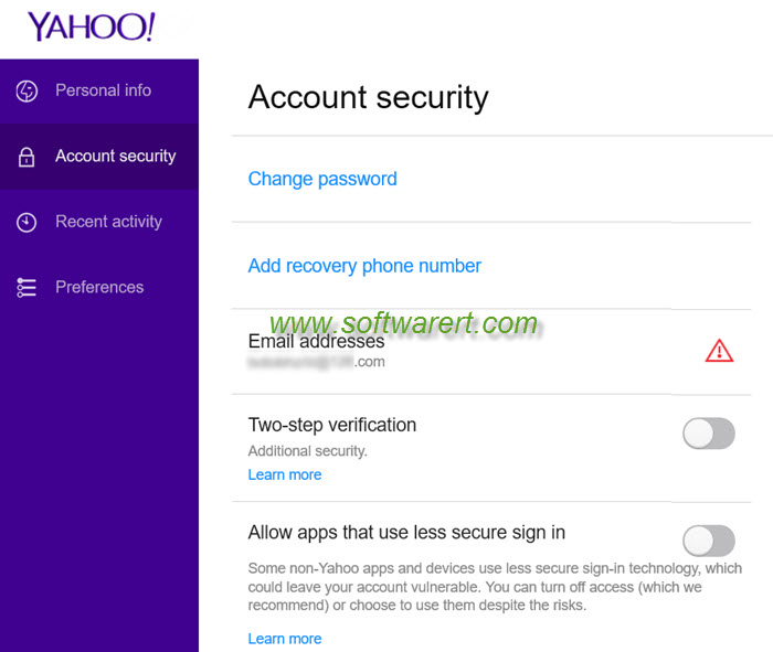 which type of authentication for yahoo mail on mac bizmail